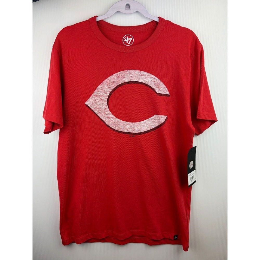 '47 Brand Cincinnati Reds MLB T-Shirt Mens M Red Distressed Logo Sporty Gorpcore